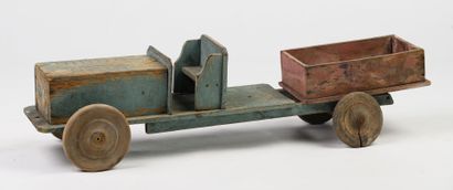 null Jouet de parquet un camion en bois, année 20