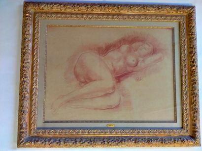 null Antoniucci VOLTI 1915-1989 "Nude of a young woman" sanguine, signed in the middle...