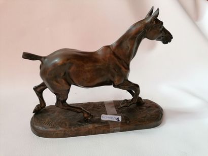 null Gaston d'ILLIERS 1876-1932 "Dolly" Bronze print with light brown patina, signed...