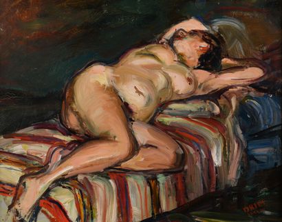 null DRIES "Nude on the couch" HSP, SBD, dated XXXX III, 33x41cm