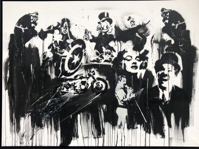 null BABOU 1979 "Blitz Krieg" Stencil titled "Blitz Krieg", signed and dated 2020...