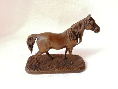 null Pierre-Jules MÊNE 1810-1879 «Cheval Ibrahim (cheval Arabe n3)» Épreuve en bronze...