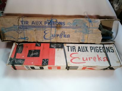 null Lot de 2 tir aux pigeons (complet), pigeons en carton année 30 et pigeons en...