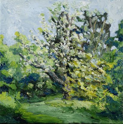 null Bernard LUNEL Suite de deux huile sur toile "La régate de Vernon", "Le cerisier...