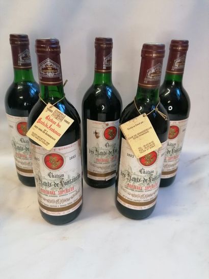 null 
5 Bottles Chateau des Hauts De Fontaneau Bordereaux Superior 1985 75cl (sold...