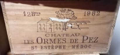 null 
12 bouteilles Château Les Ormes de Pez, Saint-Estèphe, Médoc, 1982 (vendu en...