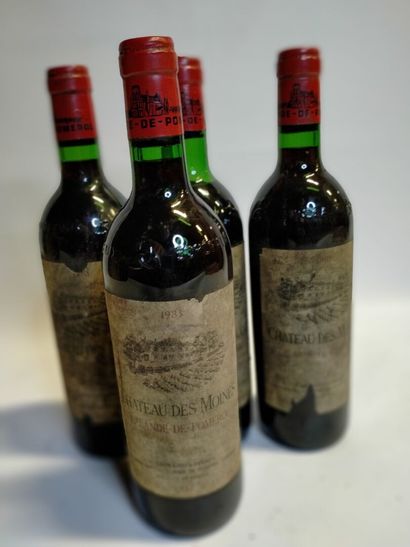  4 bottles Château des moines Lalande Pomerol...