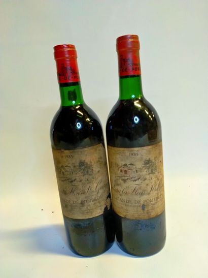 null 
2 bottles Château Les Fleurs Saint Georges Lalande Pomerol 1985 (sold as is...