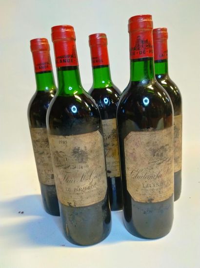 null 
5 bouteilles Château Les Fleurs Saint Georges Lalande Pomerol 1985 (vendu en...