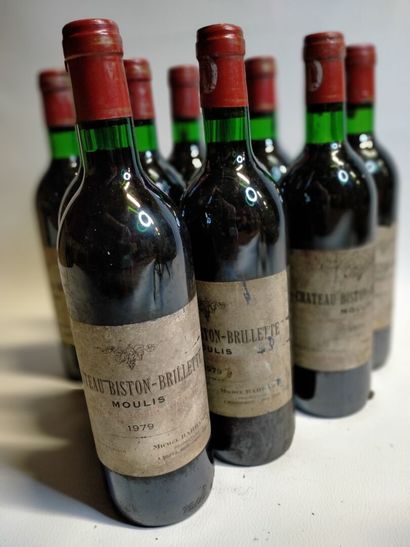 11 bottles, Biston Brillette, Moulis, 1979...