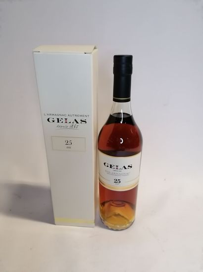 null 
ARMAGNAC, GELAS 70cl, 25 years old (sold as is without guarantee)
