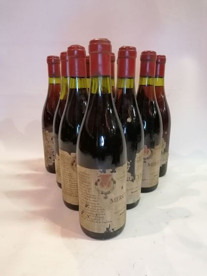  10 bouteilles de Mercurey, 1971 (vendu en...