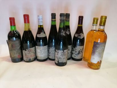  A set of 9 bottles : 1 Domaine de Castelas...