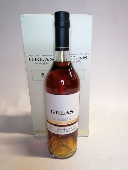 null 
ARMAGNAC, 2 bottles. GELAS, 70cl 30 years old (sold as is without guarante...