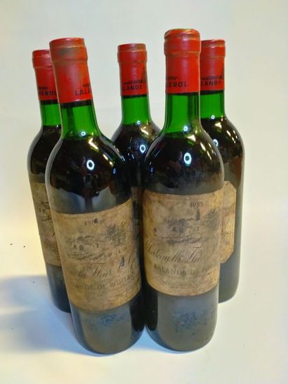 null 
5 bottles Château Les Fleurs Saint Georges Lalande Pomerol 1985 (sold as is...