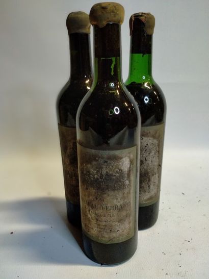 null 
3 bottles, Château Ferrand Pomerol 1964 (sold as is without guarantee)
