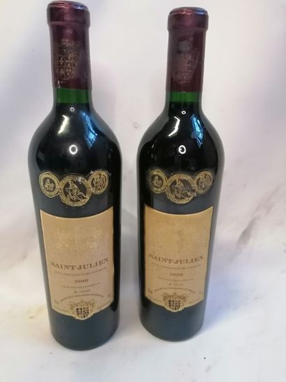 null 
2 Bottles Saint Julien reserve Du Duc De Ronceray 1999 75cl (sold as is without...