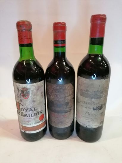  A set of 3 bottles : 1 Royal Saint Emilion...