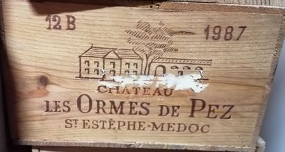 null 
12 bouteilles Château Les Ormes de Pez, Saint-Estèphe, Médoc, 1987 (vendu en...