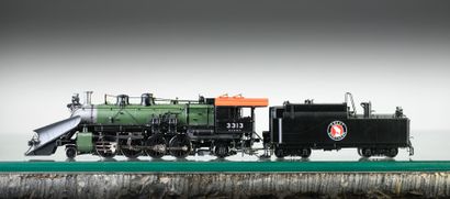 W and R 
green and black steam with snow...