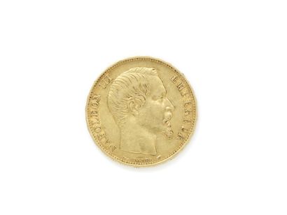 null Gold coin of 20 francs dated 1854. Weight: 6.40 g.