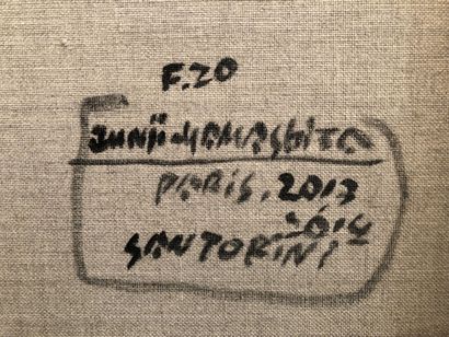 null YAMASHITA Junji (1940) "Santorini" HST, SBD, countersigned on the back, 60 x...