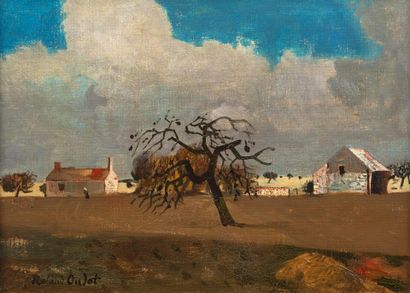 null Roland OUDOT 1897-1981 "Paysage du midi" HST, SBG, 33x46cm