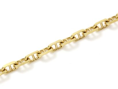 null HERMÈS PARIS Articulated bracelet in gold 750 thousandths composed of marine...
