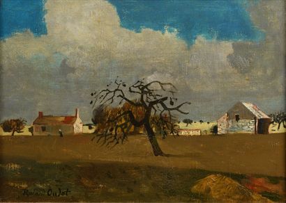 null Roland OUDOT 1897-1981 «Paysage du midi» HST, SBG, 33x46cm