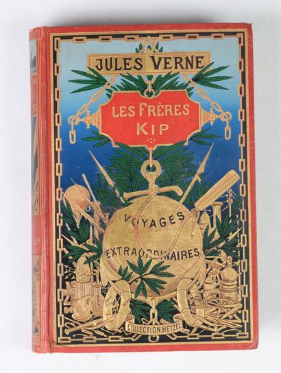 null HETZEL Jules Verne, gilt cardboard back with lighthouse Extraordinary Journeys,...