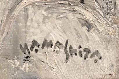 null YAMASHITA Junji (1940) "Santorini" HST, SBD, countersigned on the back, 60 x...