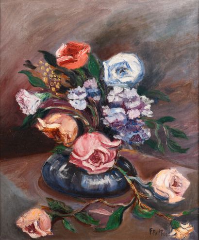 null Fred PAILHES 1902-1991 "Bouquet de fleurs" HST, SBD, 65x55cm