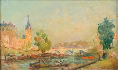 null Albert LEBOURG (1849-1928) "Le Pont Neuf" HSP, SBG, Galerie Paul BLAUSEUR 38...