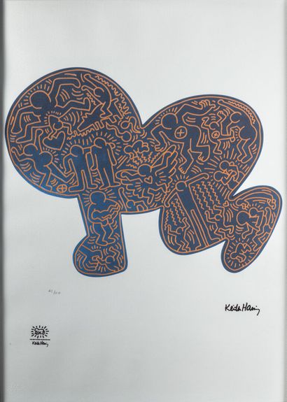 null Keith HARING "Pop Art 2" Serigraphie 45/150, SBD, 49x69cm