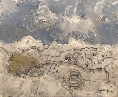 null YAMASHITA Junji (1940) "Santorin" HST, SBD, contresignée au dos, 60 x 73 cm