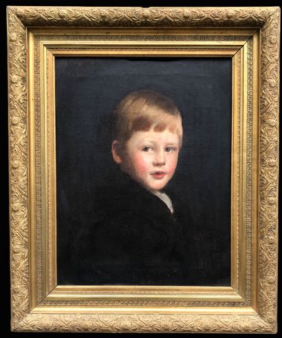 null Frank Thomas COPNALL (1870-1949) "Portrait d'un jeune garçon" HST, SAG, datée...