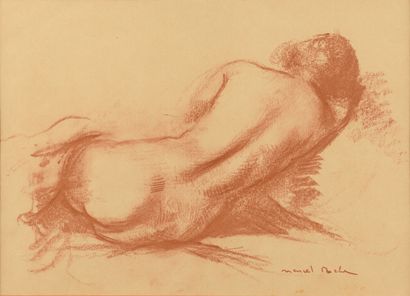 null Marcel ROCHE "Nude of back" sanguine, SBD, 21x29cm