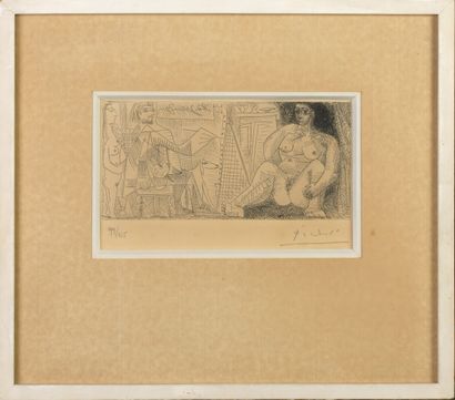 null 
Pablo PICASSO (Malaga 1881- Mougins 1973) Le peintre et son modèle, etching...