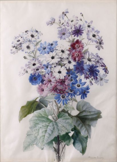 null Henriette PARAVEY (1813-1898) aquarelle sur velin