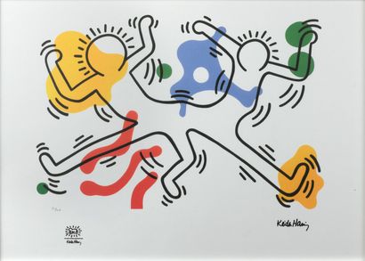 null Keith HARING "Pop Art 1" Serigraphie 52/150, SBD, 49x69cm