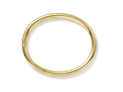 null Bangle bracelet in gold 585 thousandths decorated with a ratchet clasp. Work...
