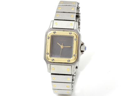 null 
CARTIER ''SANTOS'' PM
 Watch bracelet of lady out of steel and gold 750 thousandths,...