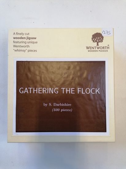 null Wentworth wooden puzzles 500 pièces "Gathering the Flock by S. Darbishire" puzzle...