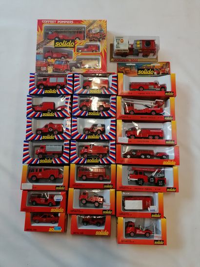 null Solido set of models on the theme of firefighters (23 pieces)