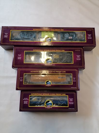 null MTH 4 American train boxes (no guarantee of operation)