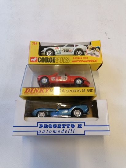 null Lot de véhicules : Corgi Toys, Datsun 240Z, Dinky Matra Sports M530, Progetto...