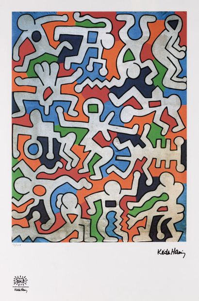 null Keith HARING "Pop Art 5" Serigraphie 16/150, SBD, 49x69cm