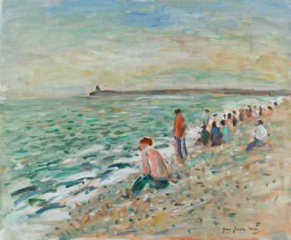 null Jean Jacques RENE "A Dieppe" HST, SBD, 50x61cm