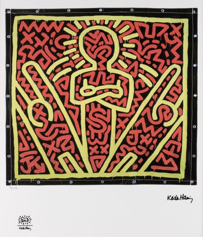 null Keith HARING "Pop Art 6" Serigraphy 95/150, SBD, 49x69cm