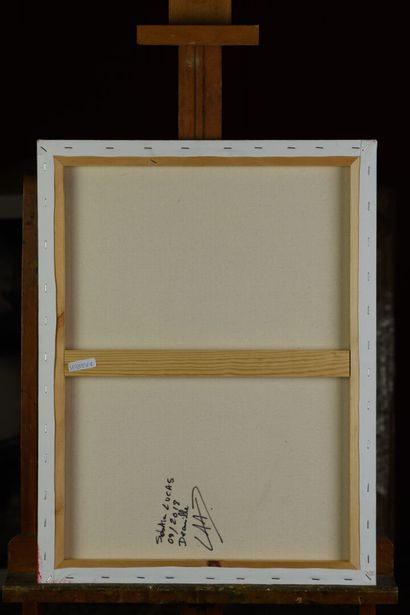 null Sébastien LUCAS "Marylin" peinture acrylique, SBD, signé et daté au dos, 61...